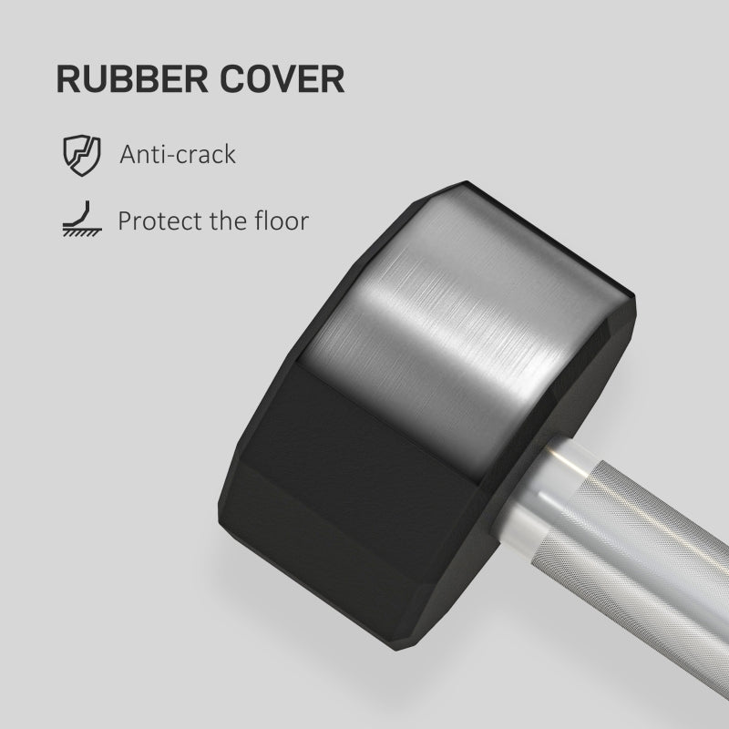 SPORTNOW 2 X 10kg Dumbbells Weights Set With 12-Sided Shape And Non-Slip Grip For Men Women Home Gym Workout Cypto-OS