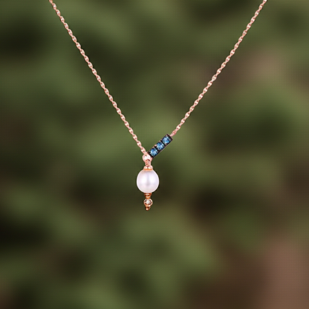 14K Rose Gold Jewelry New Korean Pearl Necklace Pendant all-match gold custom simple and elegant fashion wholesale Cypto-OS