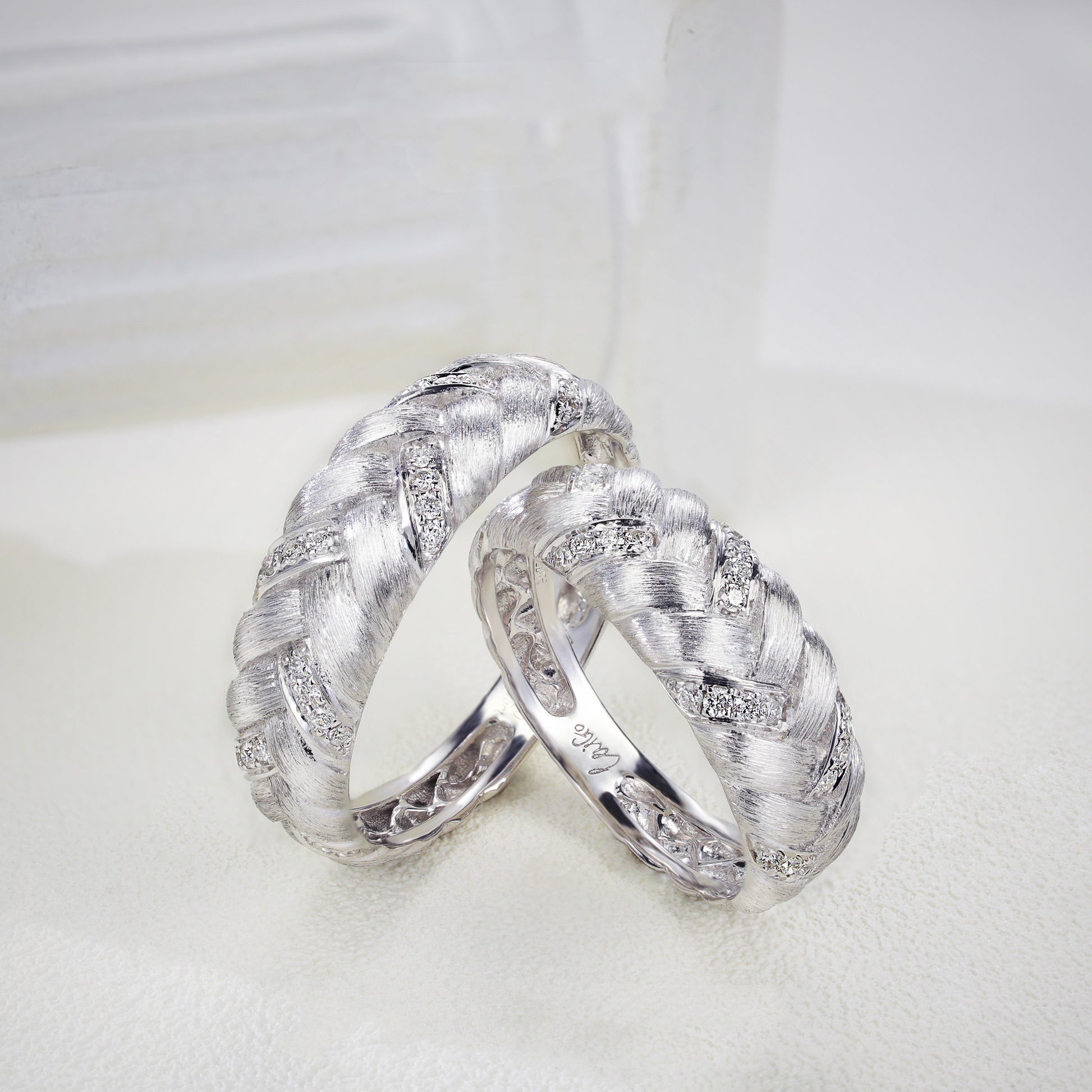 Women's Fashionable Simple Diamond Brushed Ring Cypto-OS