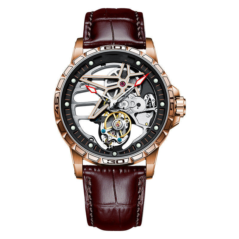 Five-pointed Star Series Turtle Flywheel Movement Mechanical Table Cypto-OS