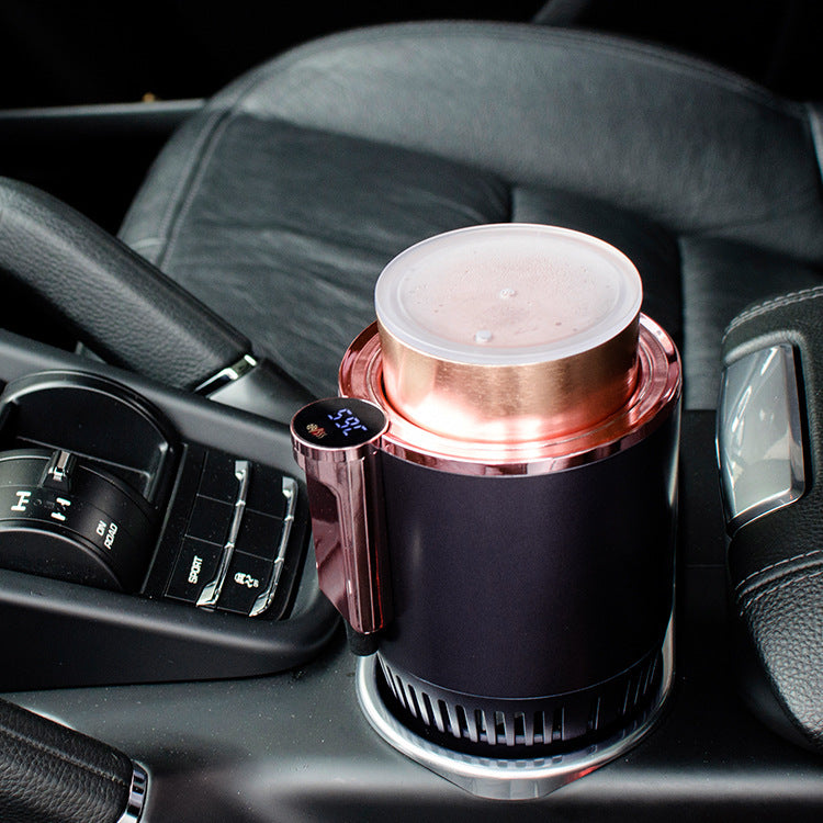 2 In1 Car Heating Cooling Cup 12V Smart Car Cup Holder Digital Temperature Display Drink Cup Warmer Cooler Mini Car Refrigerator Cypto-os-shop