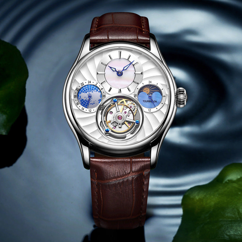 Hollow automatic men's business mechanical watch - Cypto-OS