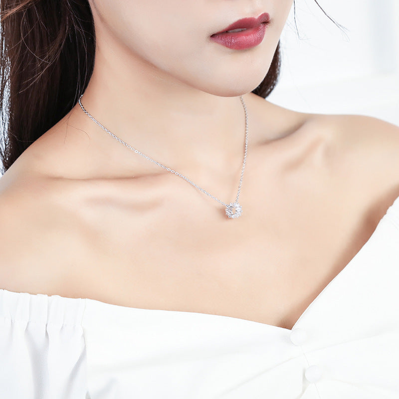 Cylinder Zircon Necklace Rhinestones Ins Fashion Jewelry Accessories Cypto-os-shop