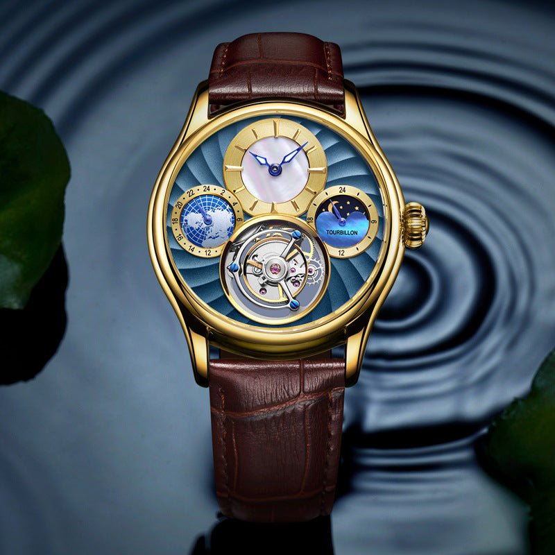 Hollow automatic men's business mechanical watch - Cypto-OS