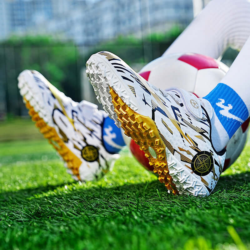 Children's Football Shoes Velcro Spike Sports Cypto-OS