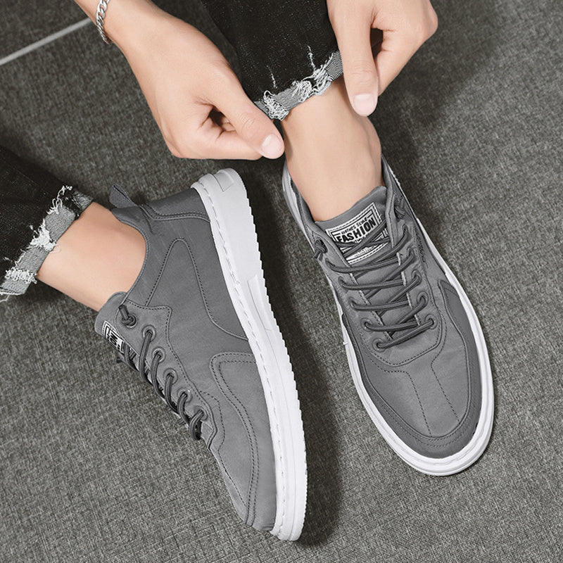 Men Sneakers Lace-up Letter Print Platform Canvas Shoes Sports Cypto-os-shop