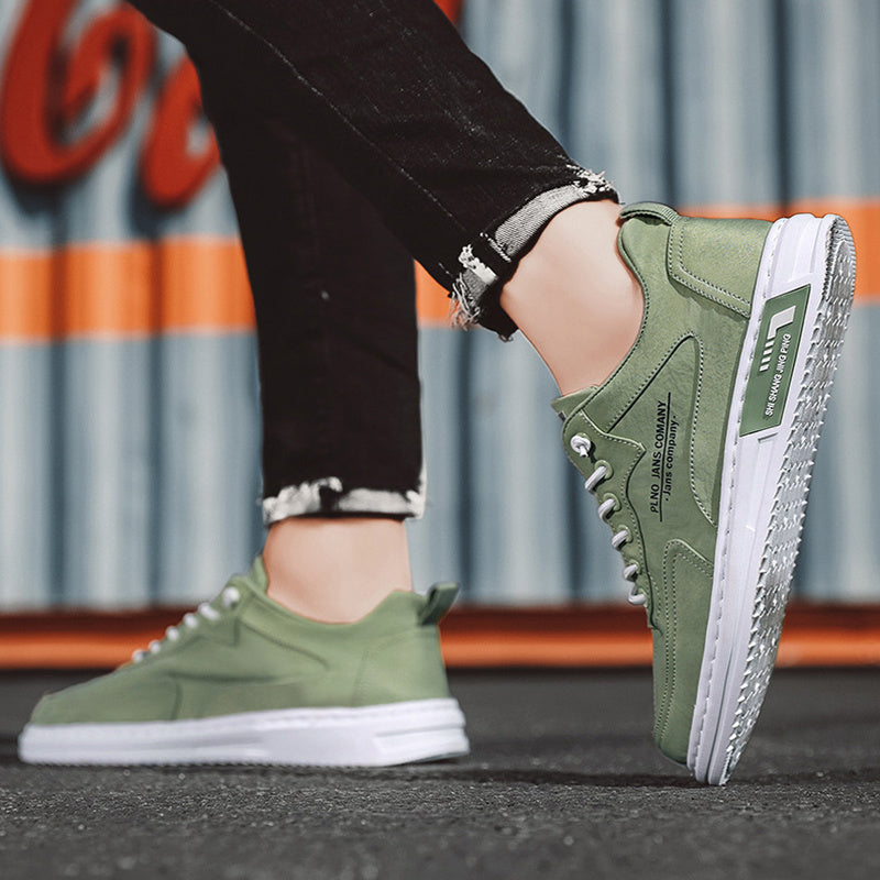 Men Sneakers Lace-up Letter Print Platform Canvas Shoes Sports Cypto-os-shop