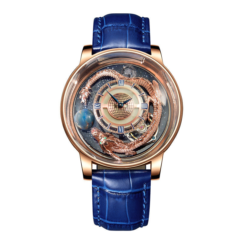 Men's Fashion Tourbillon Good Luck Comes Watch Cypto-OS