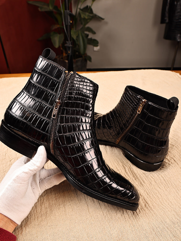 Fashion Men's Genuine Leather Dress Shoes Cypto-OS