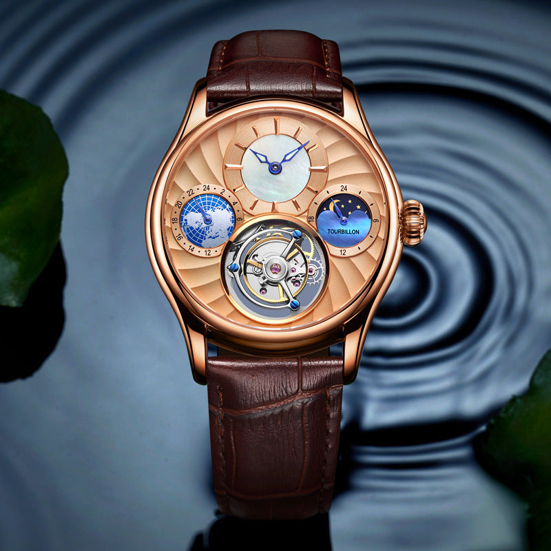 Hollow automatic men's business mechanical watch - Cypto-OS