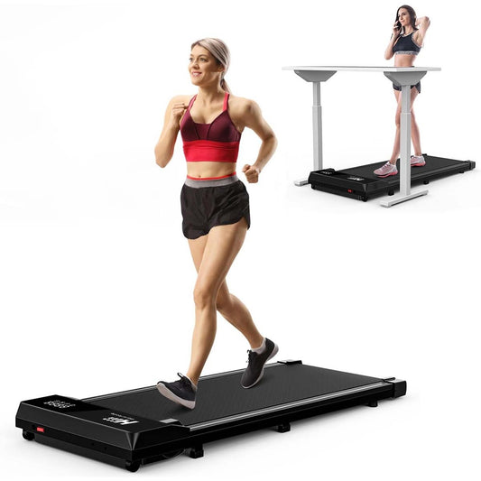 Under Desk Walking Mat Treadmill, Small Portable Office And Home Treadmill, Quiet And Lightweight Flatbed Treadmill With Remote Control Cypto-OS