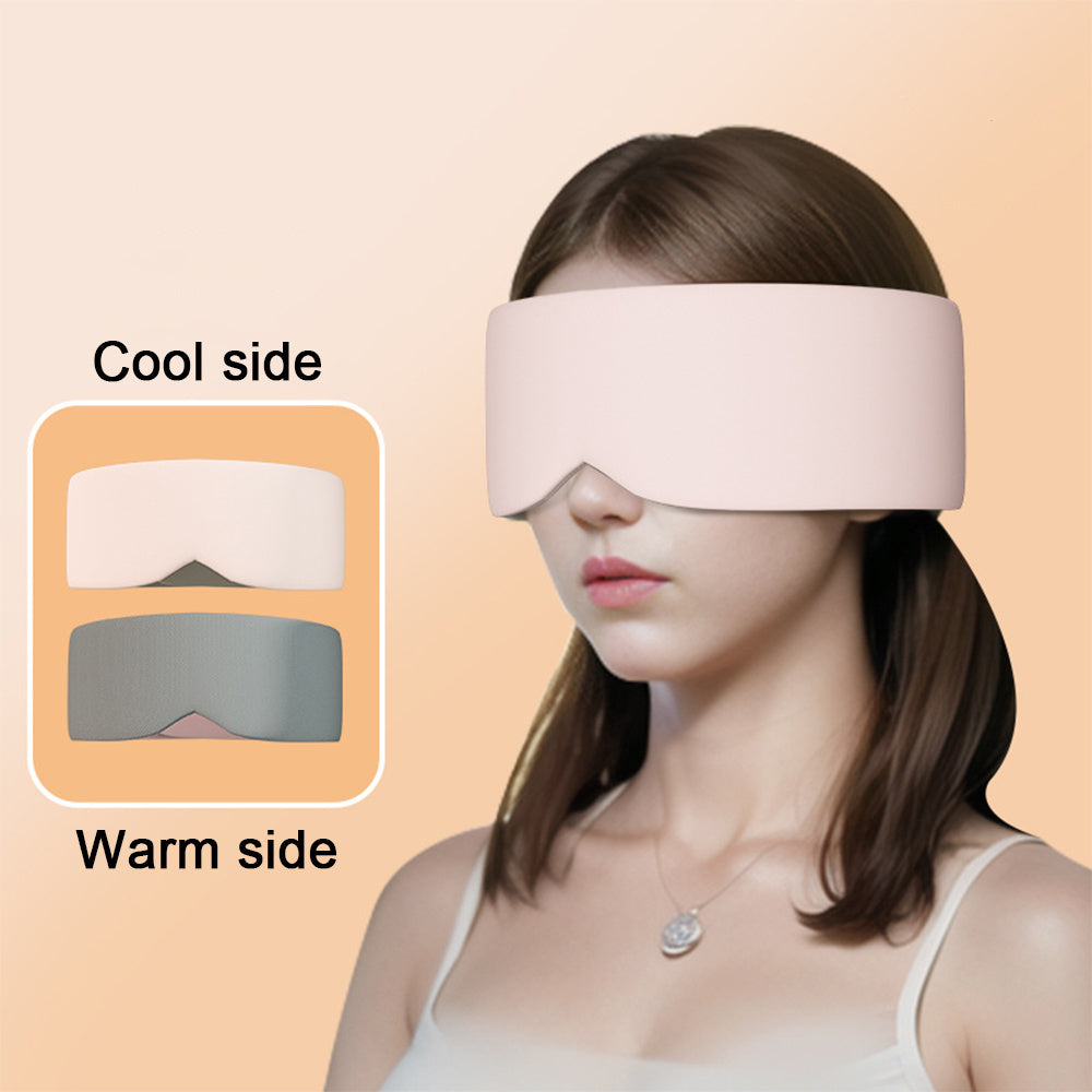 Silk Cotton Padded Eye Full Cover Block Light Blindfold Double Face Warm Cold Sleeping Masks For Women Soft And Comfortable Blindfold For Travelling - Cypto-OS