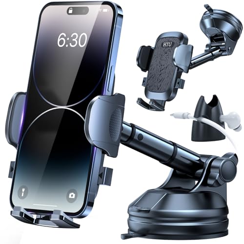 Phone Holders for Your Car [88 LBS Super Heavy Duty] Suction Cup Phone Holder Windshield/Dashboard/Window, Universal Car Phone Holder Mount, Compatible with iPhone, Samsung & Other Cellphone,Black Cypto-OS