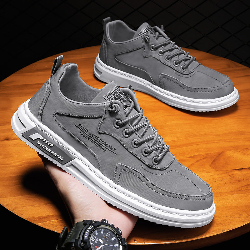 Men Sneakers Lace-up Letter Print Platform Canvas Shoes Sports Cypto-os-shop