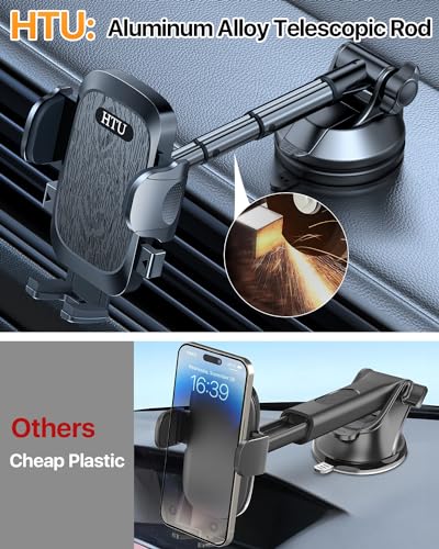 Phone Holders for Your Car [88 LBS Super Heavy Duty] Suction Cup Phone Holder Windshield/Dashboard/Window, Universal Car Phone Holder Mount, Compatible with iPhone, Samsung & Other Cellphone,Black Cypto-OS