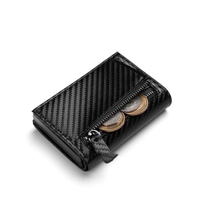 Aluminum Alloy Three-fold Magnetic Anti-theft Brush Wallet