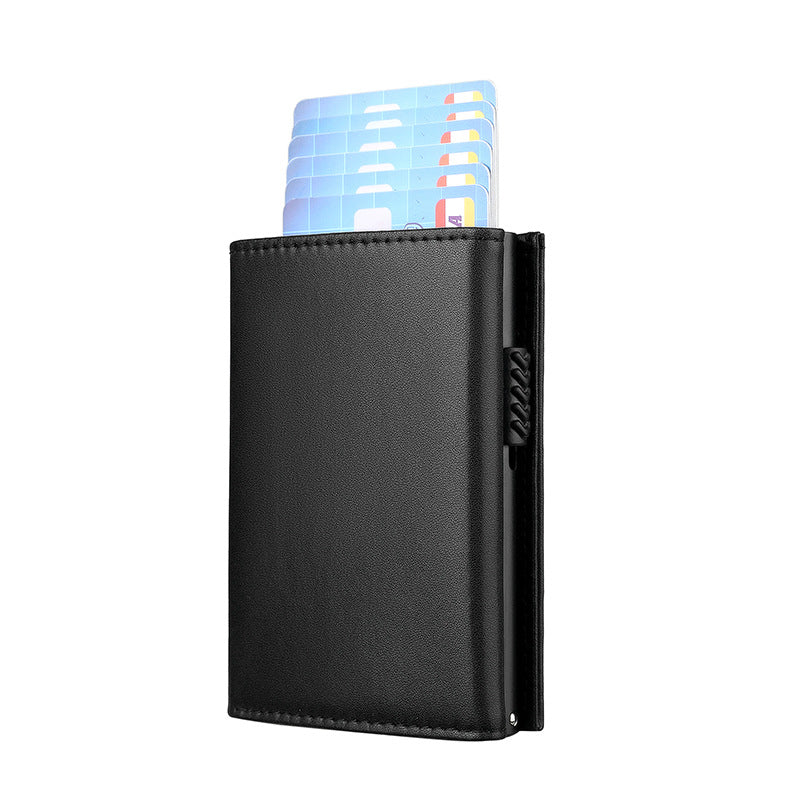 Aluminum Alloy Three-fold Magnetic Anti-theft Brush Wallet
