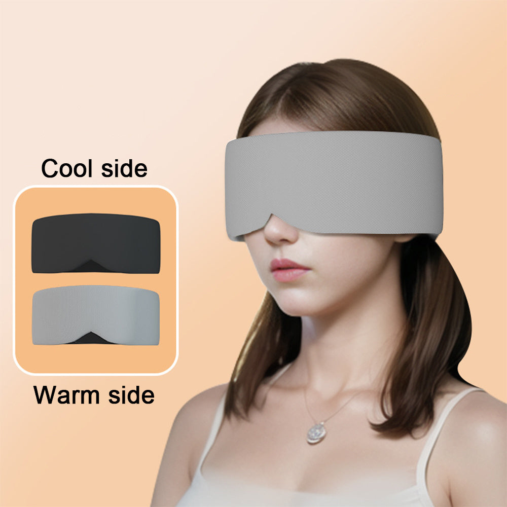 Silk Cotton Padded Eye Full Cover Block Light Blindfold Double Face Warm Cold Sleeping Masks For Women Soft And Comfortable Blindfold For Travelling - Cypto-OS