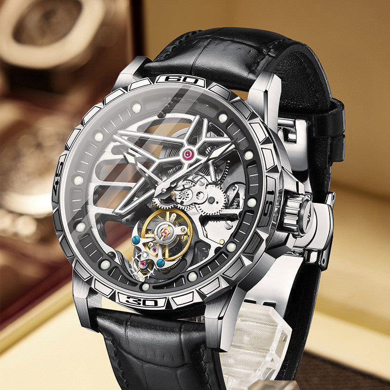 Five-pointed Star Series Turtle Flywheel Movement Mechanical Table Cypto-OS