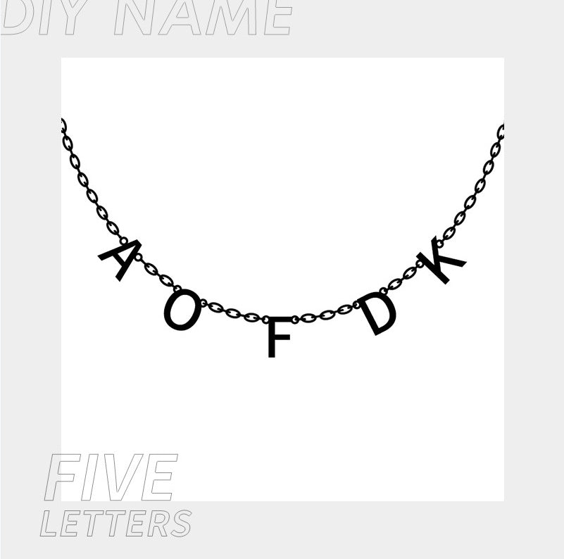 Personalized Alphabet Name Necklace DIY Cypto-OS