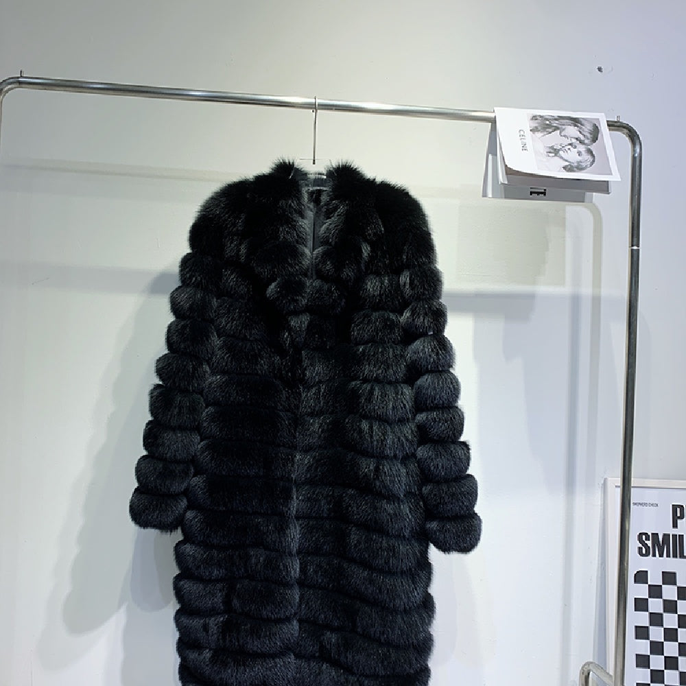 Men's Real Fur Long Fur Coat Winter Cypto-OS