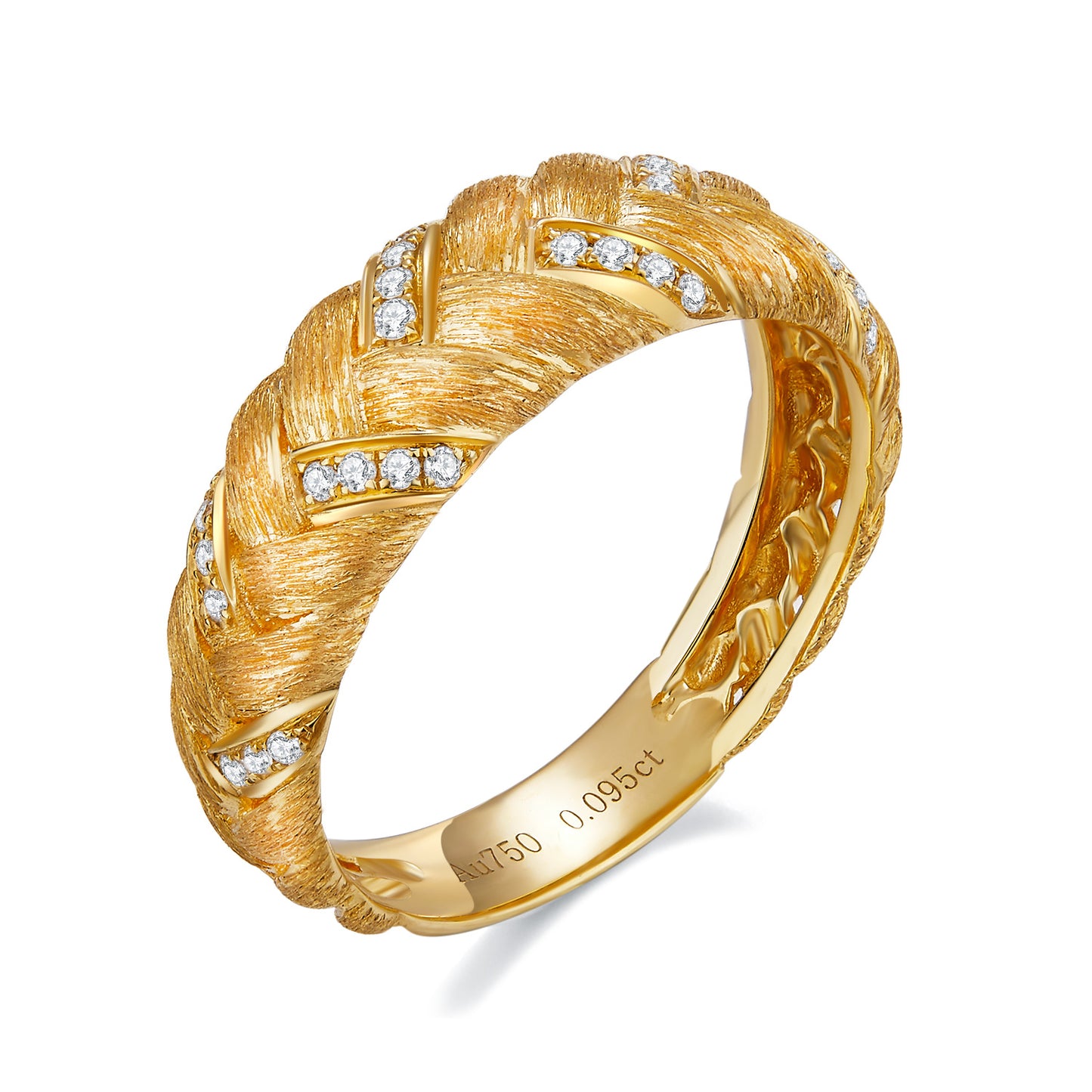 Women's Fashionable Simple Diamond Brushed Ring Cypto-OS