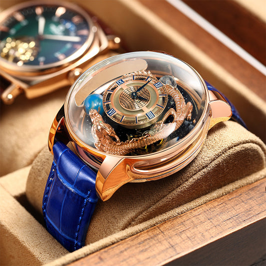 Men's Fashion Tourbillon Good Luck Comes Watch Cypto-OS