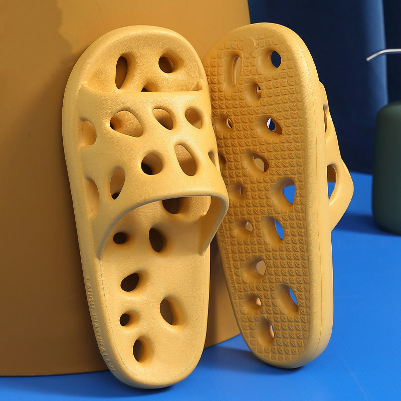 Soft Shoes Hollow Out Non-Slip Bathroom Slippers Women Home Indoor Shoes Cypto-os-shop