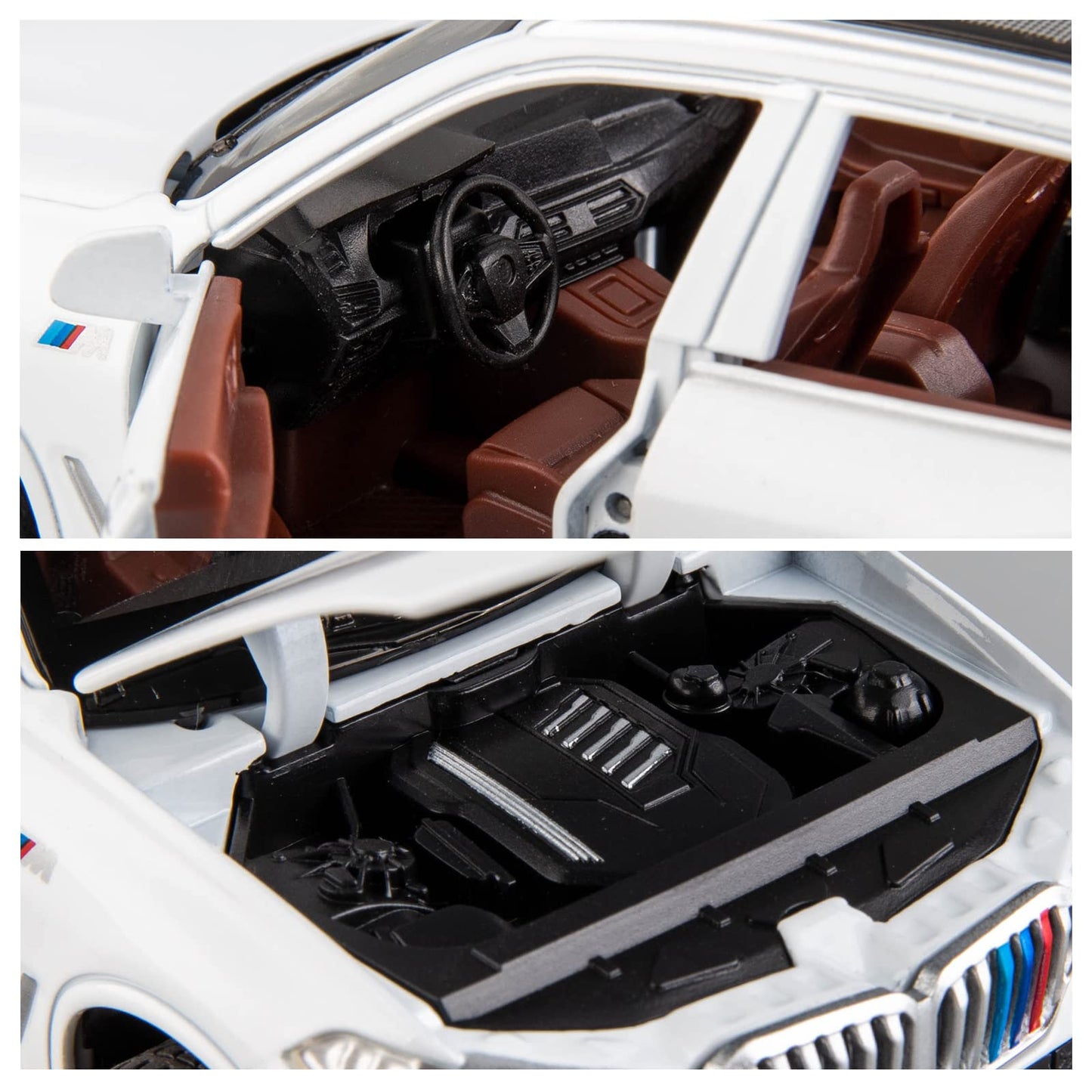 BDTCTK 1:32 Comapatible for X5 SUV Model Car Toy, Zinc Alloy Pull Back Toy car with Sound and Light for Kids Boy Girl Gift(Black) Cypto-OS