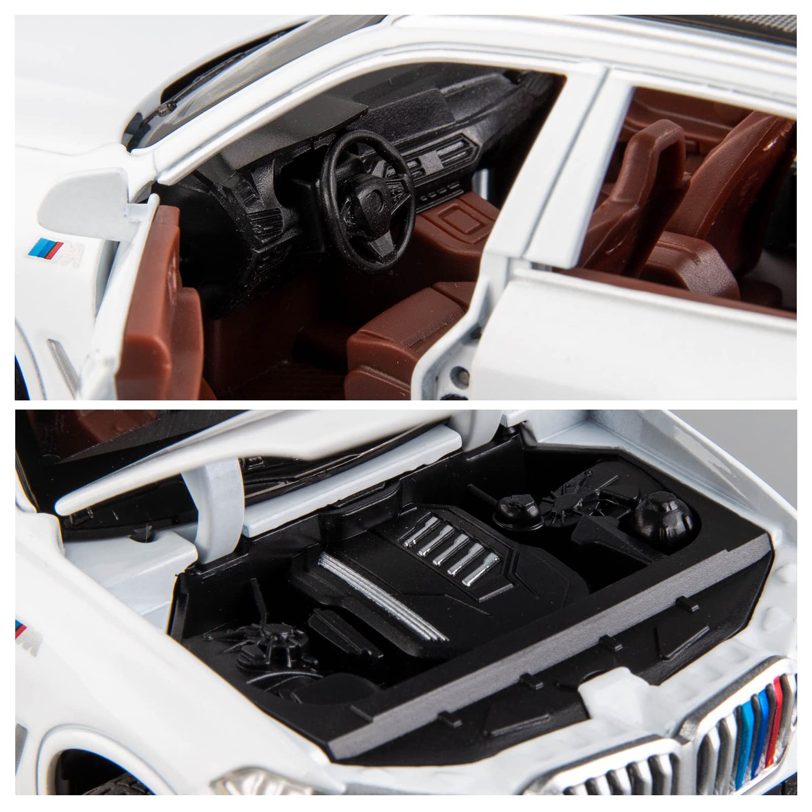 BDTCTK 1:32 Comapatible for X5 SUV Model Car Toy, Zinc Alloy Pull Back Toy car with Sound and Light for Kids Boy Girl Gift(Black) Cypto-OS