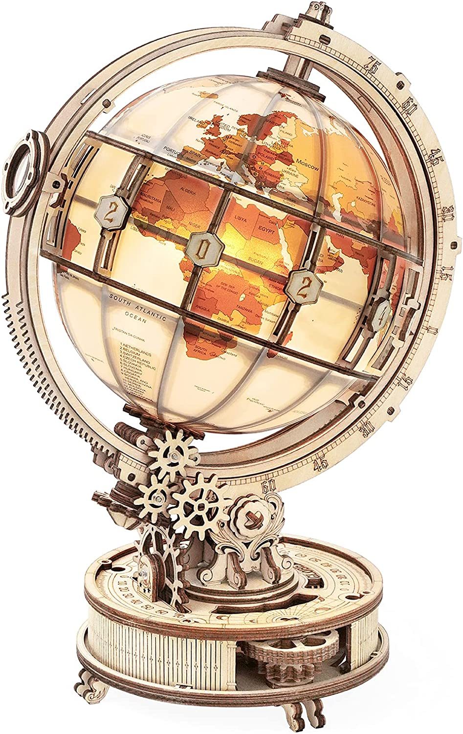 Rokr Luminous Globe 3D Wooden Hot Selling 180PCS Model Building Block Kits Toy Cypto-os-shop