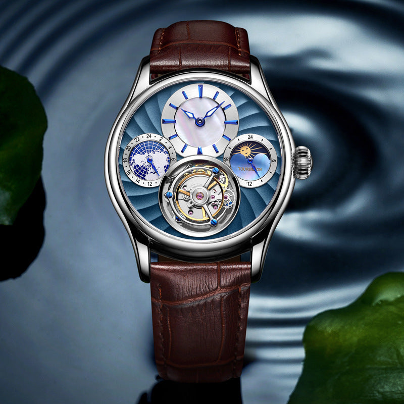 Hollow automatic men's business mechanical watch - Cypto-OS