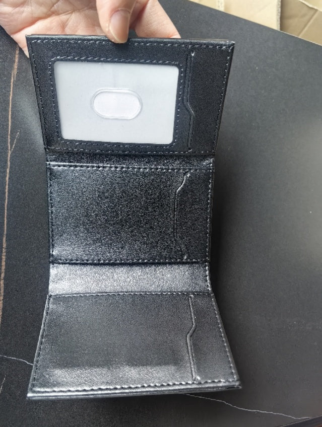 Aluminum Alloy Three-fold Magnetic Anti-theft Brush Wallet