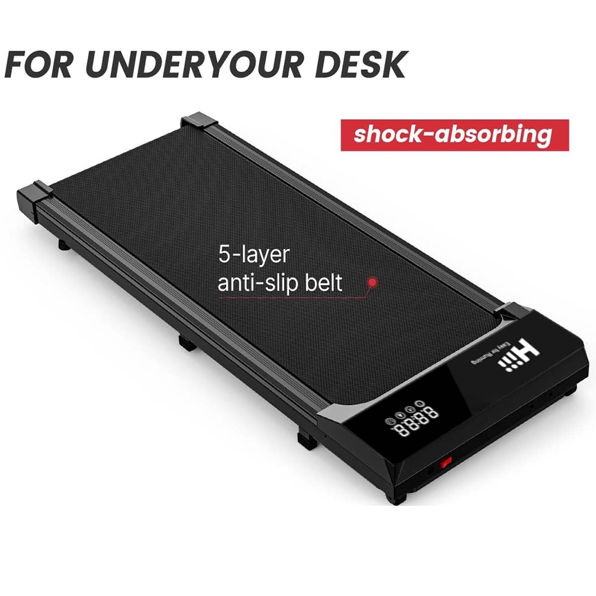 Under Desk Walking Mat Treadmill, Small Portable Office And Home Treadmill, Quiet And Lightweight Flatbed Treadmill With Remote Control Cypto-OS