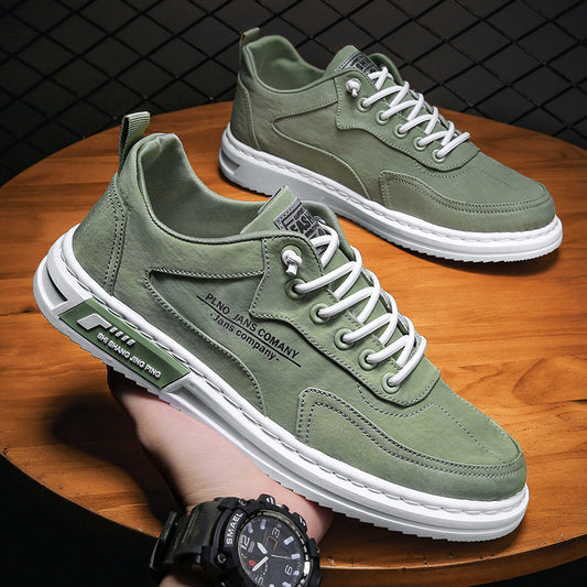 Men Sneakers Lace-up Letter Print Platform Canvas Shoes Sports Cypto-os-shop