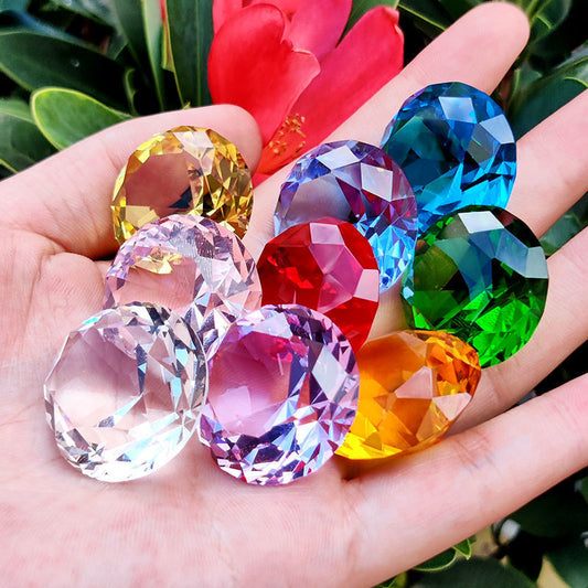 Toy Ten-color Glass Crystal Gem Gift Box Ten-grid Box Cypto-OS
