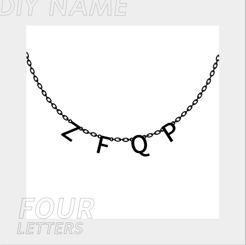 Personalized Alphabet Name Necklace DIY Cypto-OS