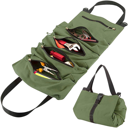 Super Roll Tool Roll,Multi-Purpose Roll Up Tool Bag, Wrench Roll Cypto-os-shop