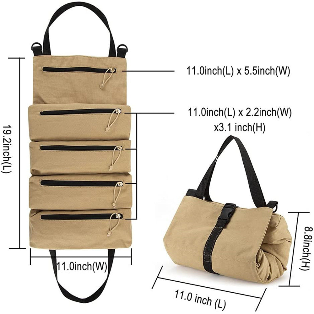 Super Roll Tool Roll,Multi-Purpose Roll Up Tool Bag, Wrench Roll Cypto-os-shop