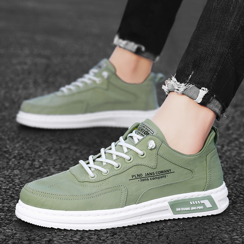 Men Sneakers Lace-up Letter Print Platform Canvas Shoes Sports Cypto-os-shop