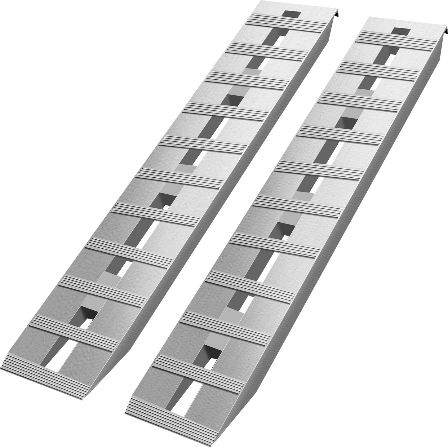 VEVOR 60'X 12 X 2.5inch Aluminum Trailer Ramps 6000LBS Total Beavertail Hook End 1 Pair 2 Ramps Cypto-OS