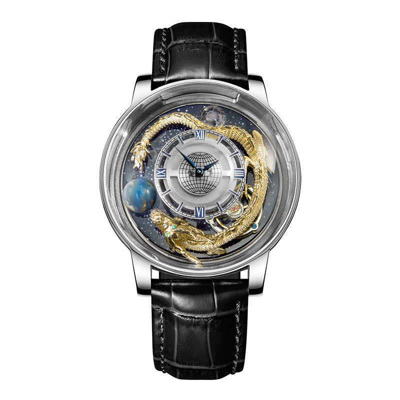 Men's Fashion Tourbillon Good Luck Comes Watch Cypto-OS