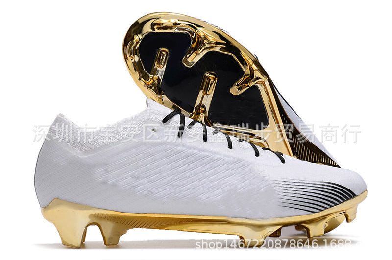 Men's Built-in Full Air Cushion Waterproof Knitted FG Studs Soccer Shoes Cypto-OS