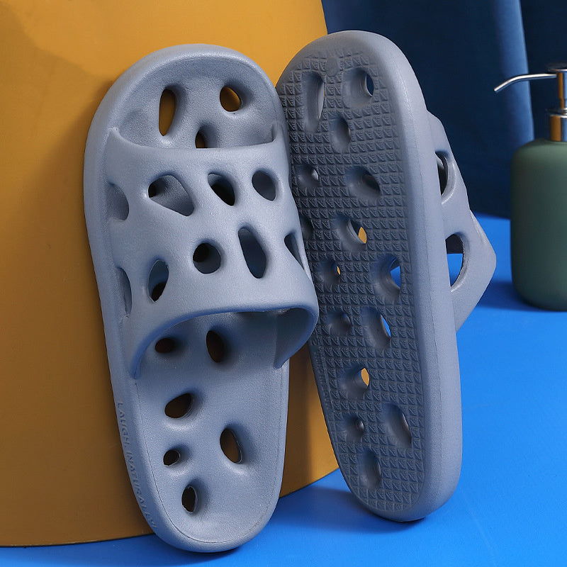 Soft Shoes Hollow Out Non-Slip Bathroom Slippers Women Home Indoor Shoes Cypto-os-shop