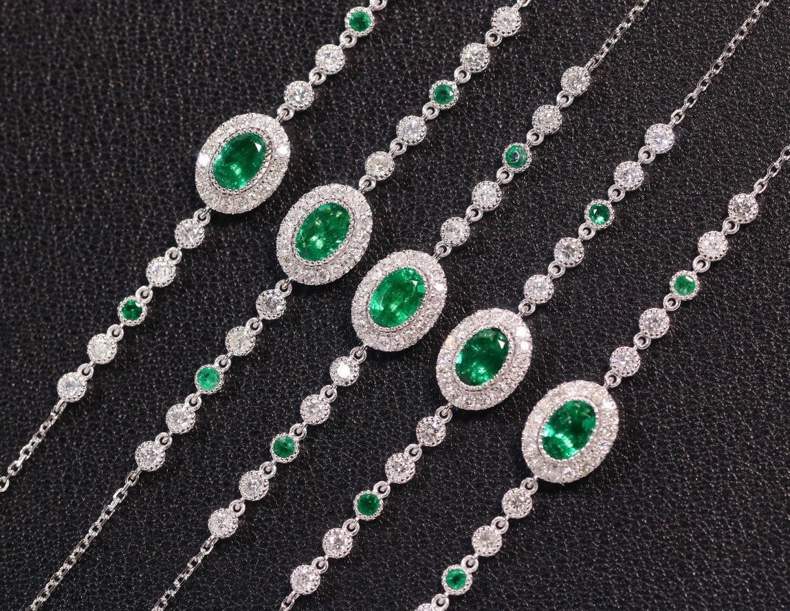 Natural Wood Color Emerald Bracelet Cypto-OS