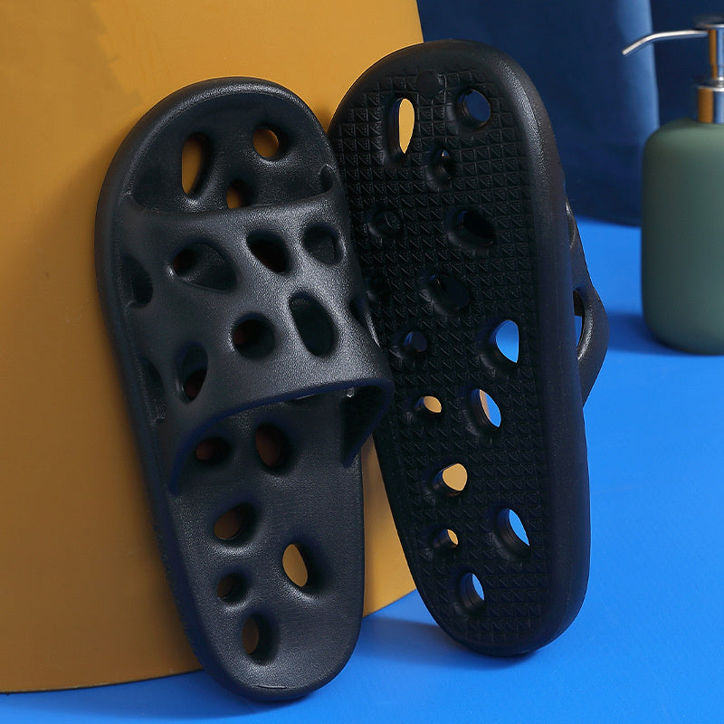 Soft Shoes Hollow Out Non-Slip Bathroom Slippers Women Home Indoor Shoes Cypto-os-shop