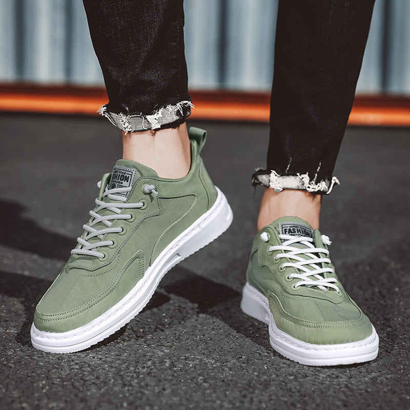 Men Sneakers Lace-up Letter Print Platform Canvas Shoes Sports Cypto-os-shop