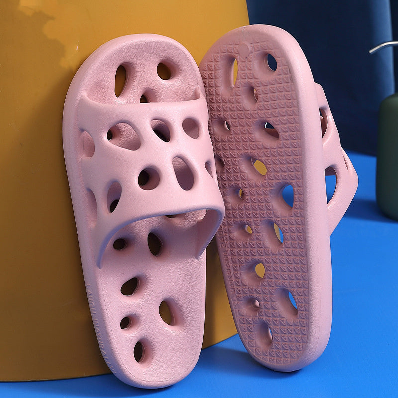 Soft Shoes Hollow Out Non-Slip Bathroom Slippers Women Home Indoor Shoes Cypto-os-shop
