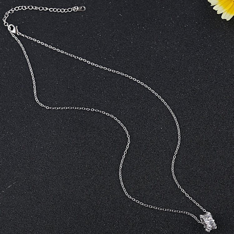 Cylinder Zircon Necklace Rhinestones Ins Fashion Jewelry Accessories Cypto-os-shop